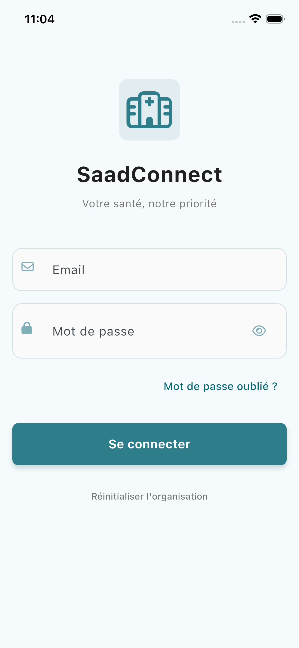 Aperçu de l'application mobile SaadConnect
